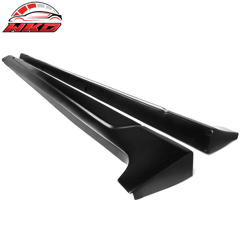 Fits 18-24 Toyota Camry Matte Black Side Skirt & Carbon Fiber Print Rocker Panel