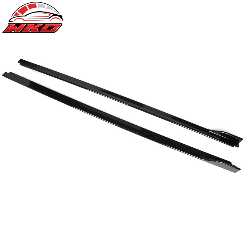 Fits 18-24 Toyota Camry Matte Black Side Skirt & Carbon Fiber Print Rocker Panel