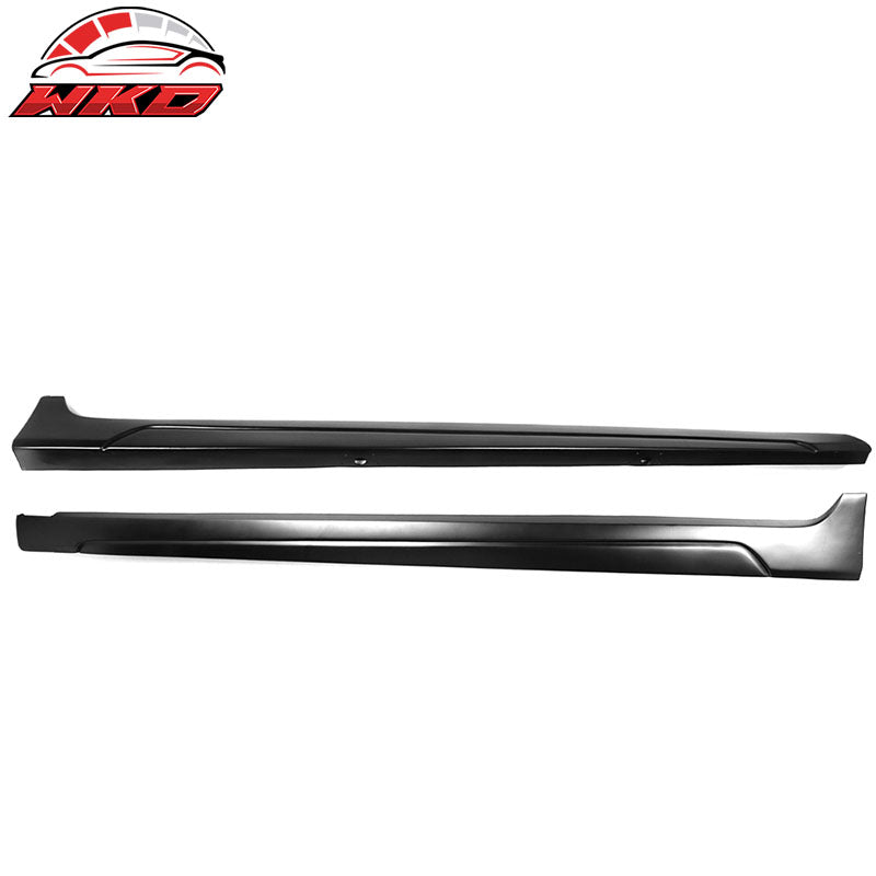 Fits 18-24 Camry IKON Style Side Skirt & Gloss Black Rocker Panel