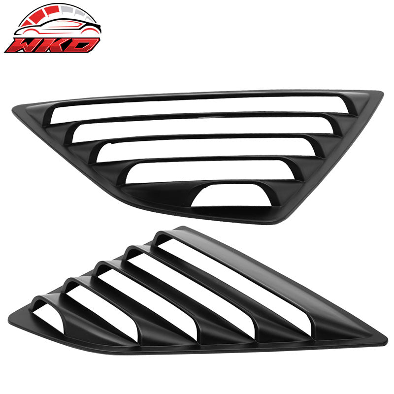 Fits 18-24 Toyota Camry Window Louvers Rear Side Vent Sun Shade Cover 2PC Set