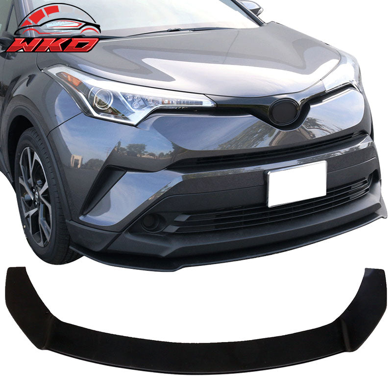 Fits 18-19 Toyota C-HR Front Bumper Lip Adjustable Rods PP Splitter