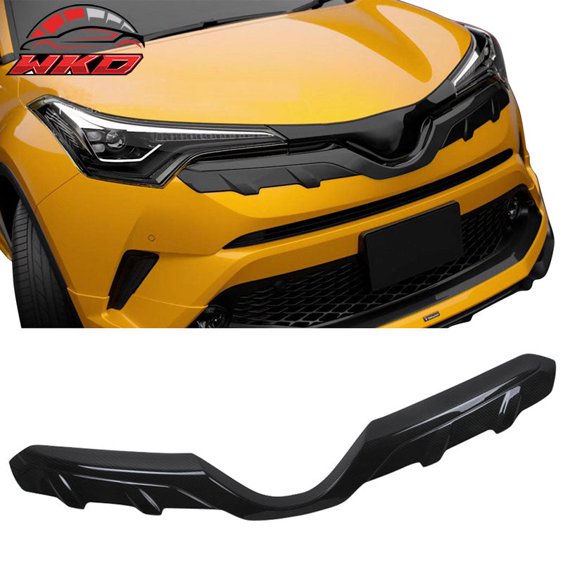 Fits 16-18 Toyota C-HR MD Front Bumper Grille Overlay Carbon Fiber Print