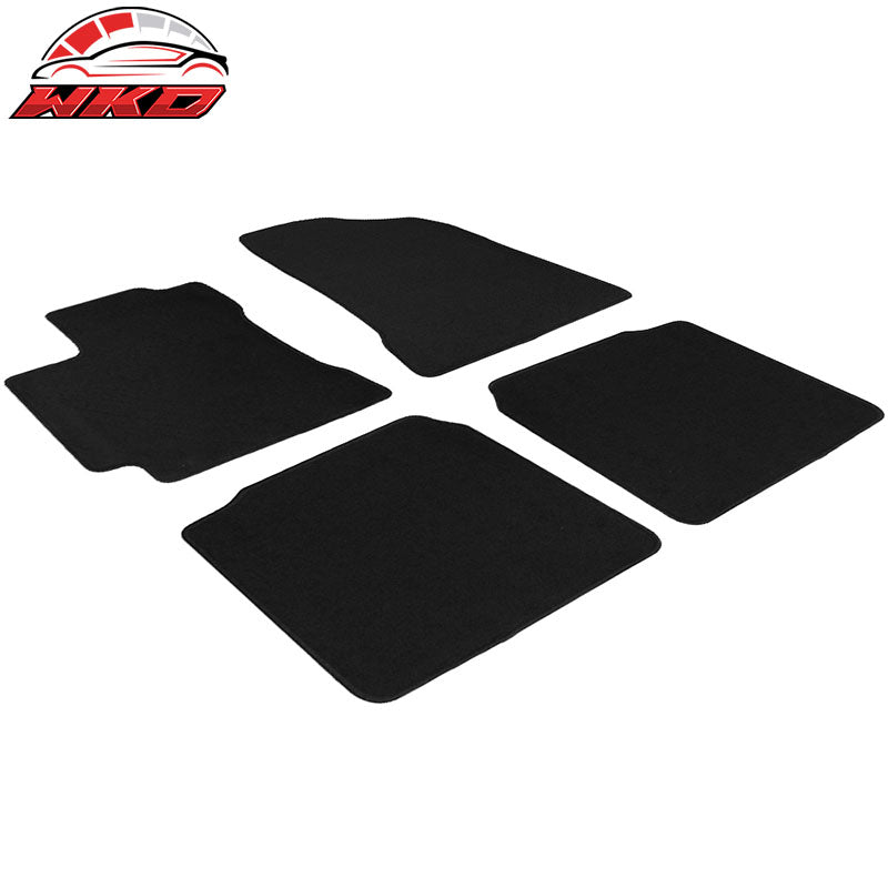 Fits 14-19 Toyota Corolla Sedan 4PCS Front Rear Floor Mats Carpets Nylon Black