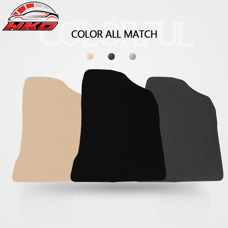 Fits 14-19 Toyota Corolla Sedan 4PCS Front Rear Floor Mats Carpets Nylon Black