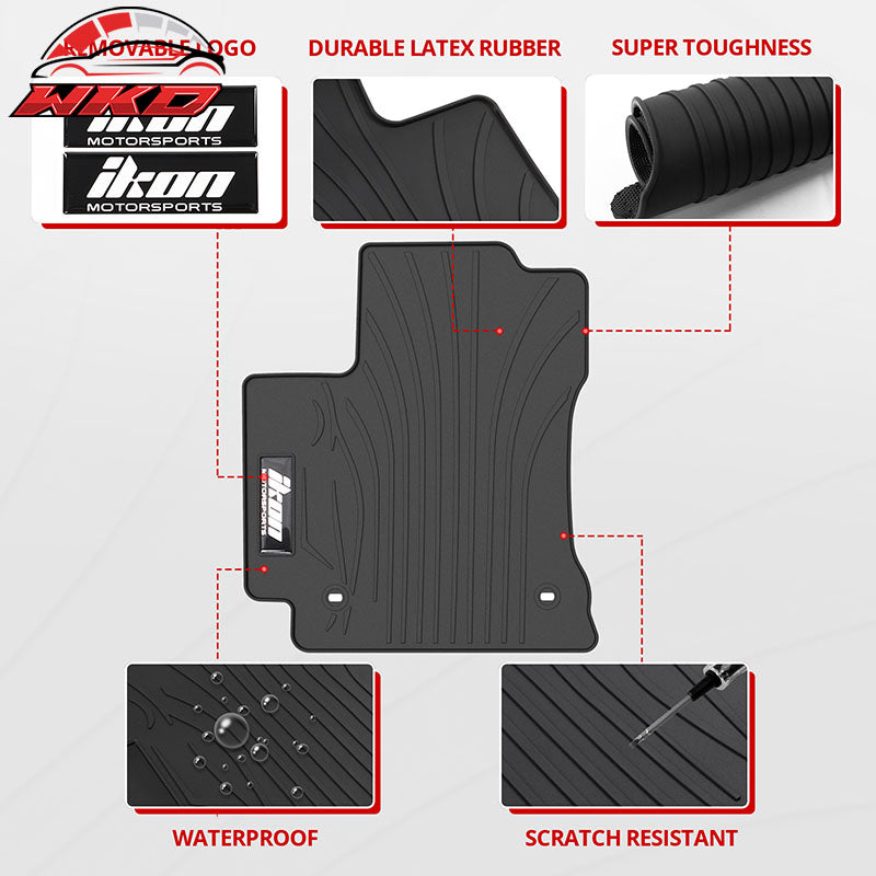 For 14-19 Toyota Corolla Latex Car Floor Mats Liner All Weather Black Carpet 5PC