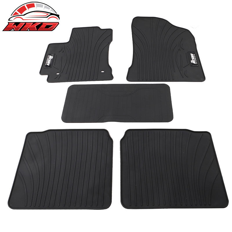 For 14-19 Toyota Corolla Latex Car Floor Mats Liner All Weather Black Carpet 5PC
