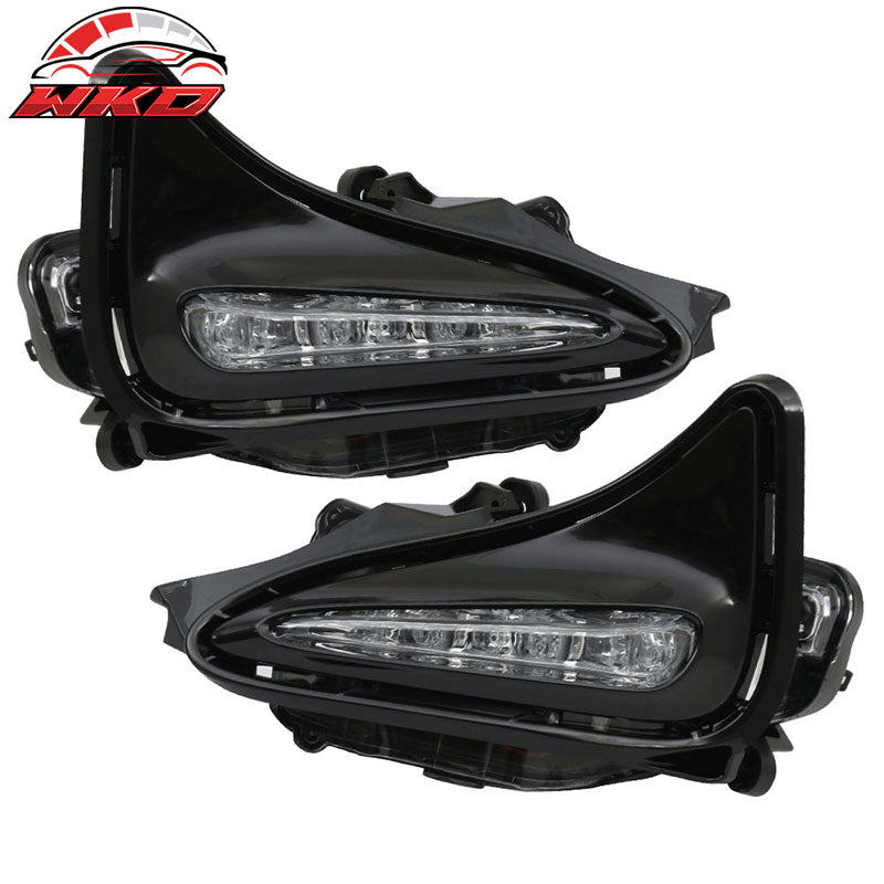 Fits 17-19 Toyota Corolla Sedan OE Style Clear Lens LED Fog Lights Lamp Pair