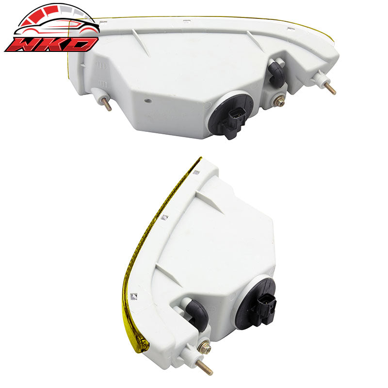 Fits 03-04 Toyota Corolla Crystal Front Bumper Replacement FogLight Lamps Yellow