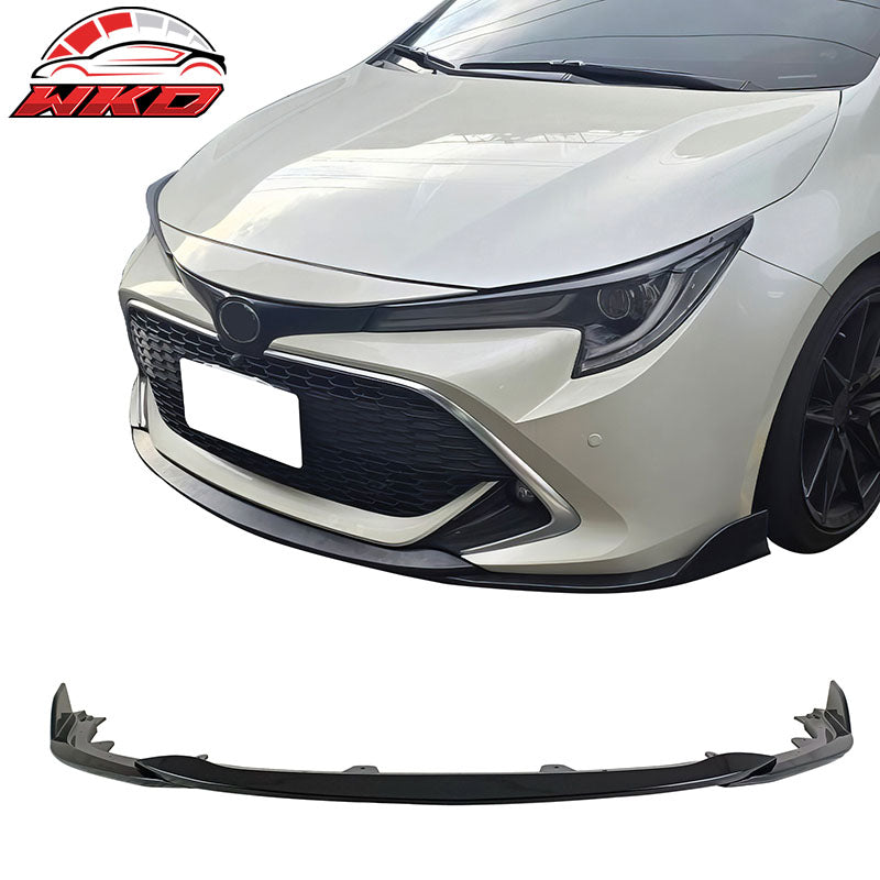 Fits 19-22 Toyota Corolla E210 Hatchback 5Dr 3PCS Front Bumper Lip Gloss Black