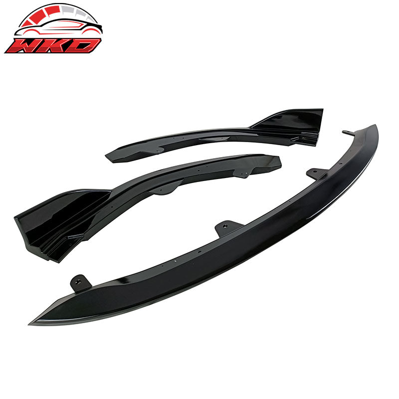 Fits 19-22 Toyota Corolla E210 Hatchback 5Dr 3PCS Front Bumper Lip Gloss Black