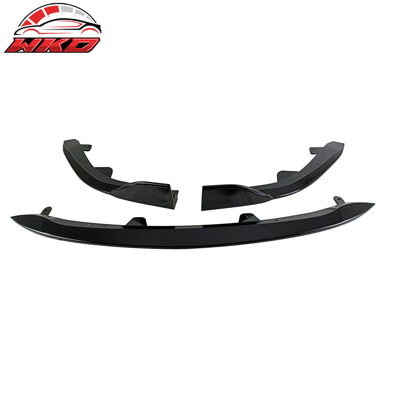 Fits 19-22 Toyota Corolla E210 Hatchback 5Dr 3PCS Front Bumper Lip Gloss Black