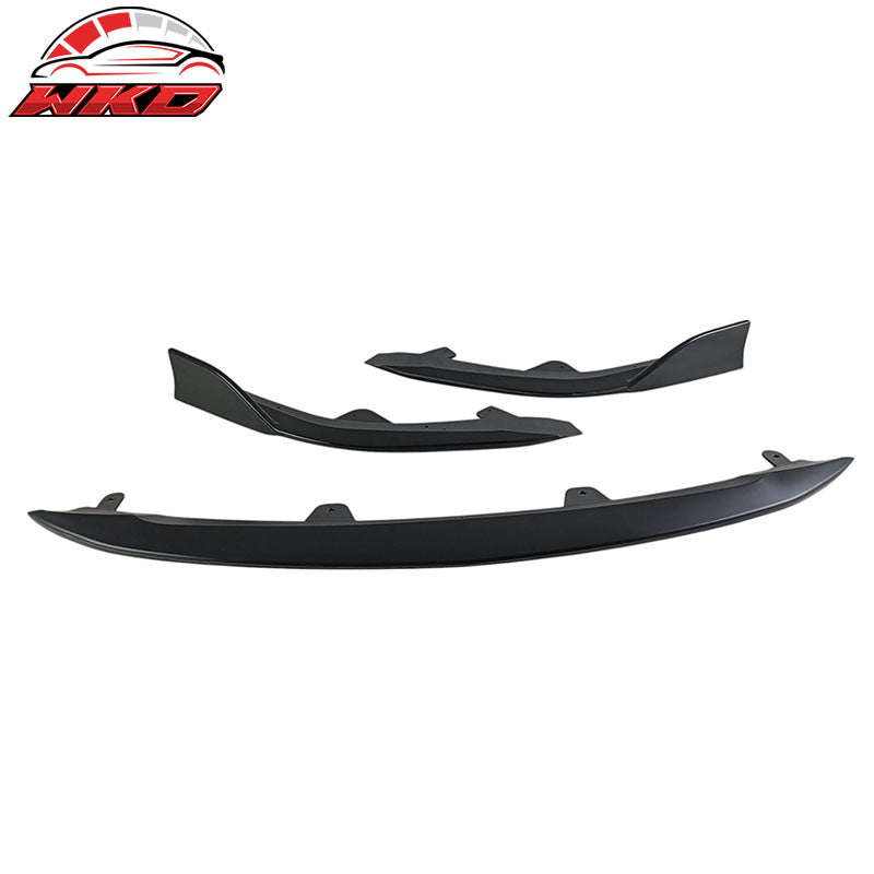 Fits 23-26 Toyota Corolla Hatchback 3PCS Front Bumper Lip Spoiler Matte Black