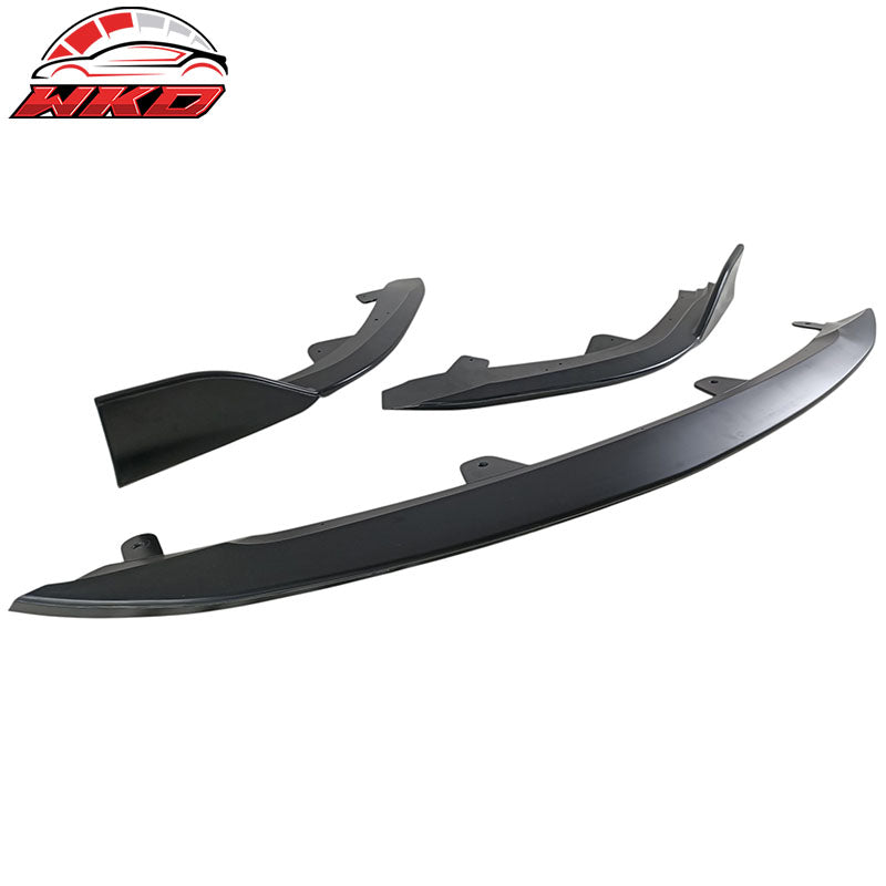 Fits 23-26 Toyota Corolla Hatchback 3PCS Front Bumper Lip Spoiler Matte Black