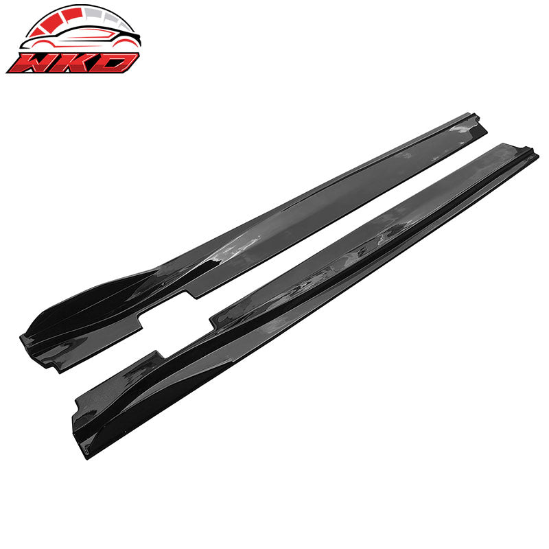 Fits 22-26 Toyota GR86/Subaru BRZ IKON V2 Style Side Skirts Gloss Black ABS