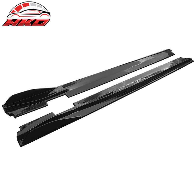 Fits 22-26 Toyota GR86/Subaru BRZ IKON V2 Style Side Skirts Gloss Black ABS