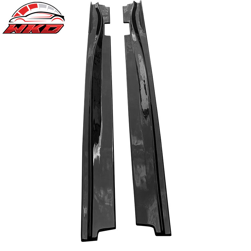 Fits 22-26 Toyota GR86/Subaru BRZ IKON V2 Style Side Skirts Gloss Black ABS