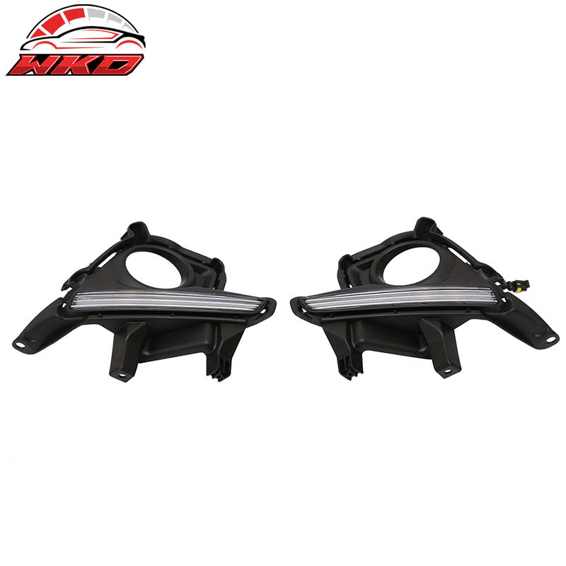 Fits 14-19 Toyota Highlander 2PCS Front Bumper Fog Lights LED DRL Sets W/Wiring