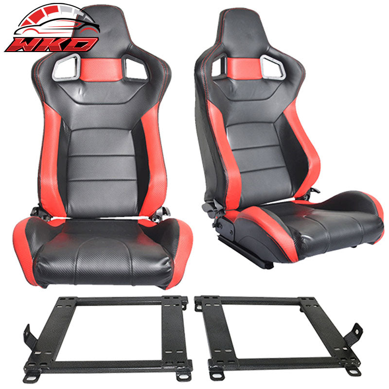 Fits 90-99 Toyota MR2 W20 SW20 Chassis Racing Seats + Bracket Pair