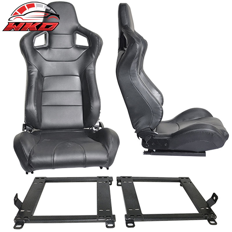 Fits 90-99 Toyota MR2 W20 SW20 Chassis Racing Seats + Bracket Pair