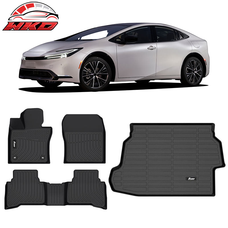 Wholesale 23-26 Toyota Prius LE All Weather 3D Molded Floor Mats+TPE Trunk Cargo Mat