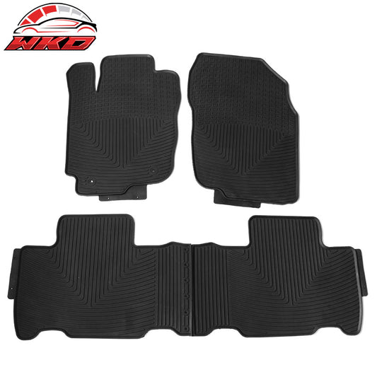 Wholesale 13-18 Toyota RAV4 XA40 Heavy Duty Black Latex Floor Mats Front & Second Row