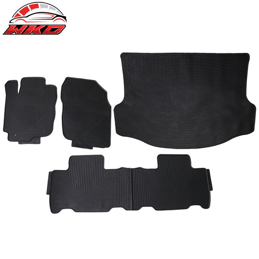 Wholesale 13-18 Toyota RAV4 XA40 Latex All Weather Black Floor Mats & Cargo Tray