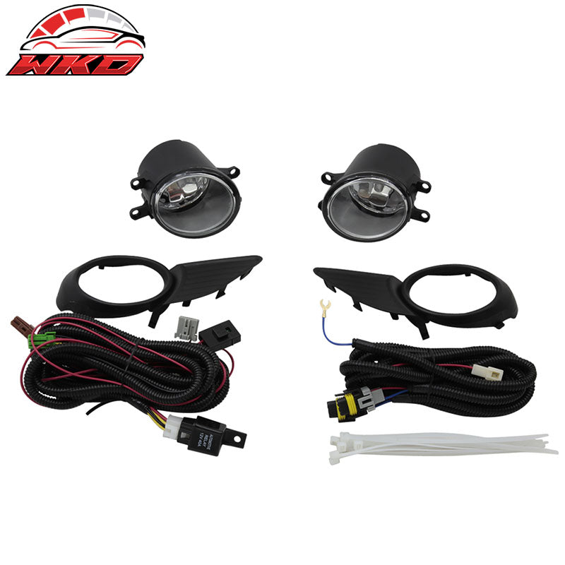 Fits 11-17 Toyota Sienna XL30 2PCS Front Bumper Fog Lights Driving Lamp + Covers