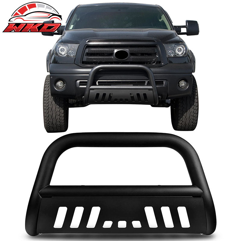Fits 07-16 Toyota Tundra Sequoia Bull Bar Front Bumper Grille Grill - Black