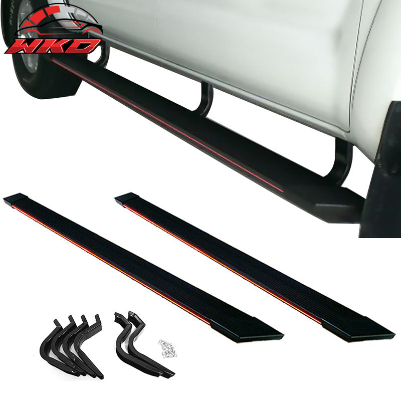 Fits 07-21 Toyota Tundra Double Cab 2PCS Running Boards Side Step Bars + Bracket