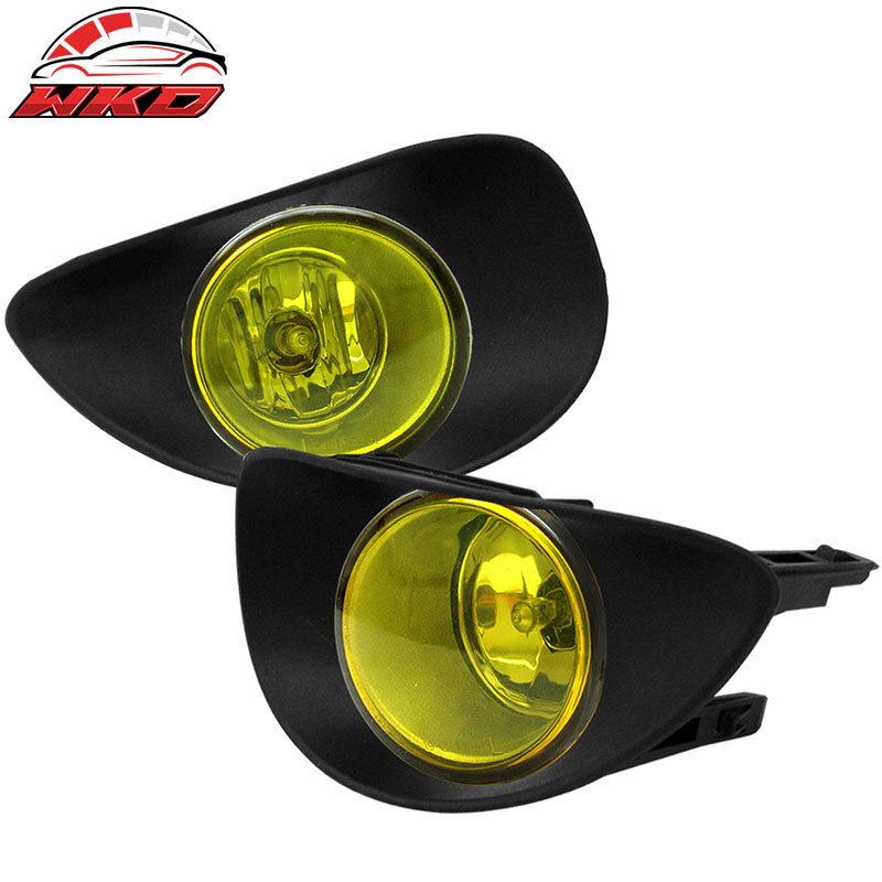 Wholesale 06-08 Toyota Yaris Hatchback Yellow Lens Front Fog Light Lamp w/ Wiring Kit