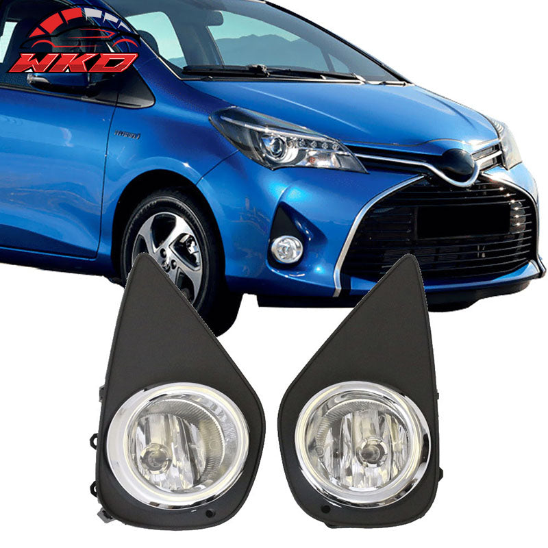 Fits 15-17 Toyota Yaris HB Hatchback 2PC Front Fog Lights Lamp LH RH H11 12V 55W