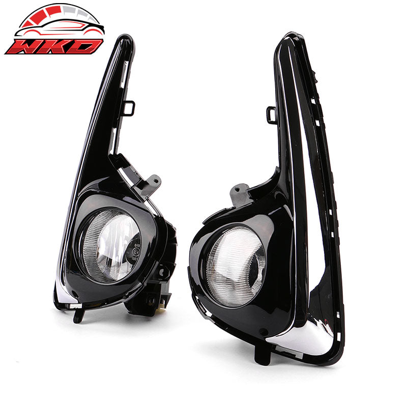 Wholesale 18-19 Toyota Yaris OE Style 2PCS Fog Lights Bezel Cover Kit W/Clear Lens