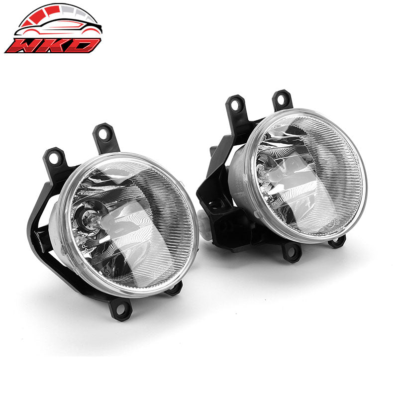 Fits 18-19 Toyota Yaris OE Style 2PCS Fog Lights Bezel Cover Kit W/Clear Lens