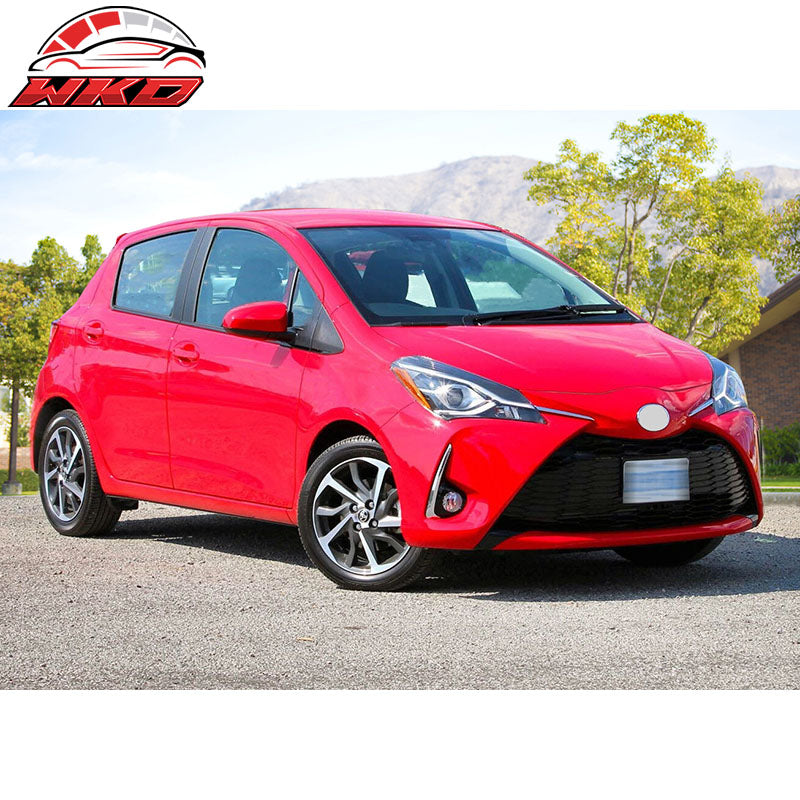 Fits 18-19 Toyota Yaris OE Style 2PCS Fog Lights Bezel Cover Kit W/Clear Lens