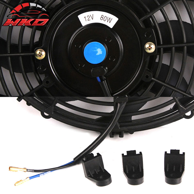 Universal 12 in Pull Push Electric Radiator Engine Cooling Fan W/ Mount Kit
