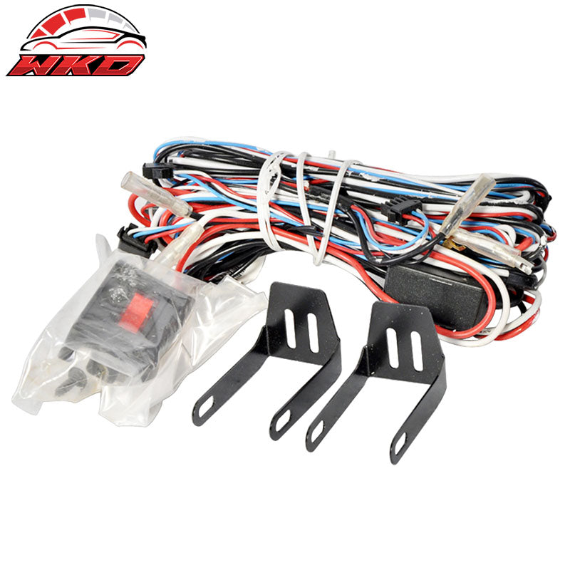 Universal Fog Lights Driving Lamps W/ Seven Color LED W/ Wiring