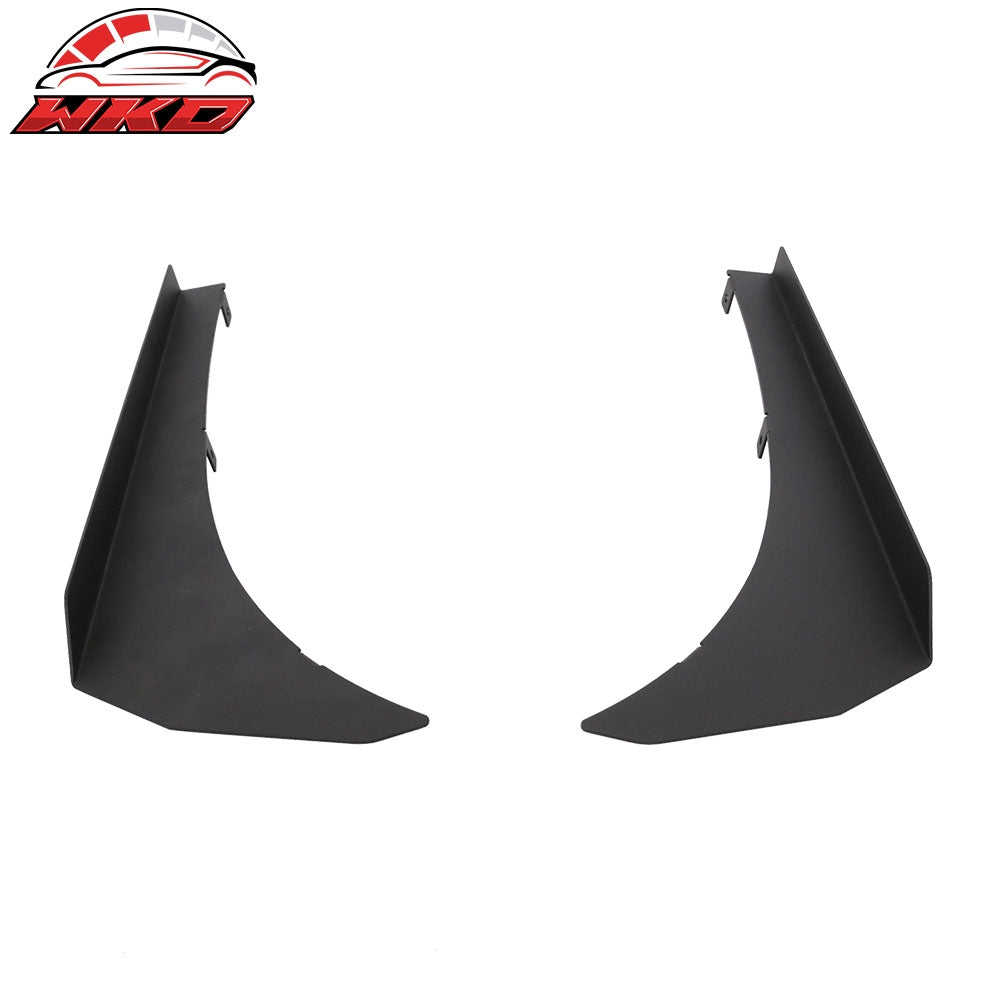 Wholesale 16"x 6.5"x13" Ikon Style Universal Front Bumper Canards Guard Unpainted Aluminum