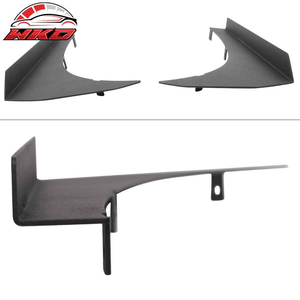 16"x 6.5"x13" Ikon Style Universal Front Bumper Canards Guard Unpainted Aluminum