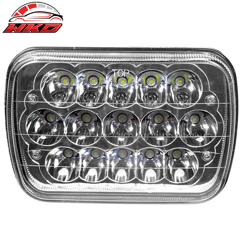 7"x6" LED Sealed Beam Square Projector Headlight Single Piece