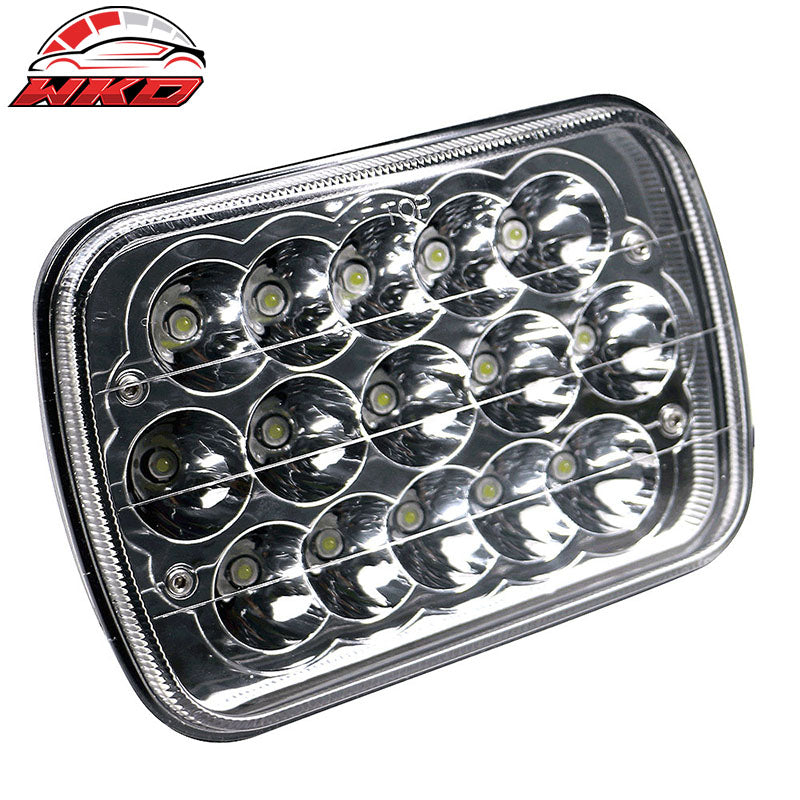 7"x6" LED Sealed Beam Square Projector Headlight Single Piece