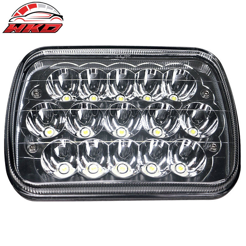7"x6" LED Sealed Beam Square Projector Headlight Single Piece