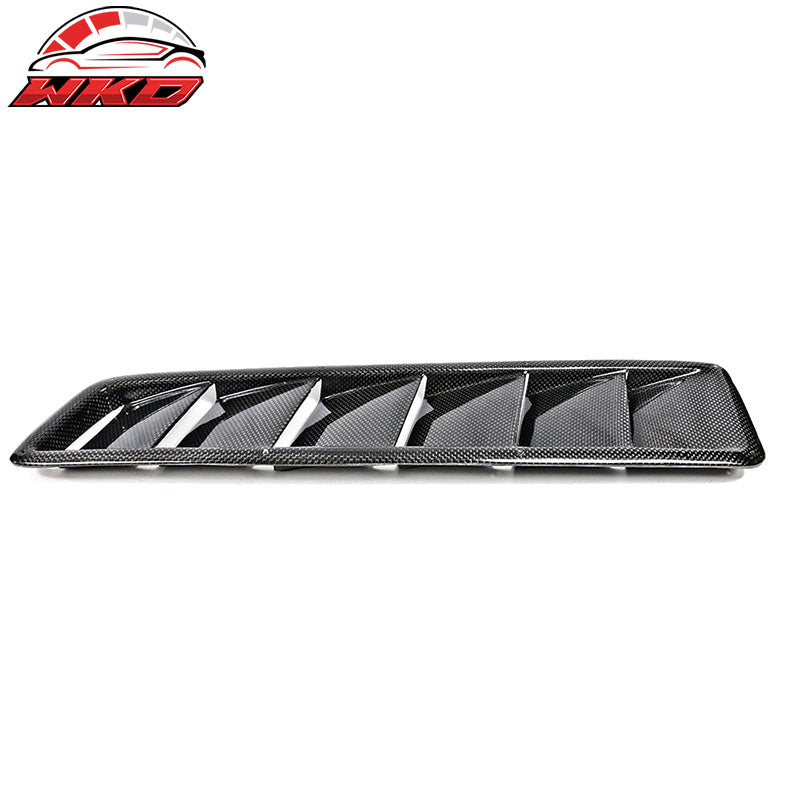 Universal Fitment Air Flow Hood Vent Scoop Bonnet Cover 2PC 20x5 Inch - CF