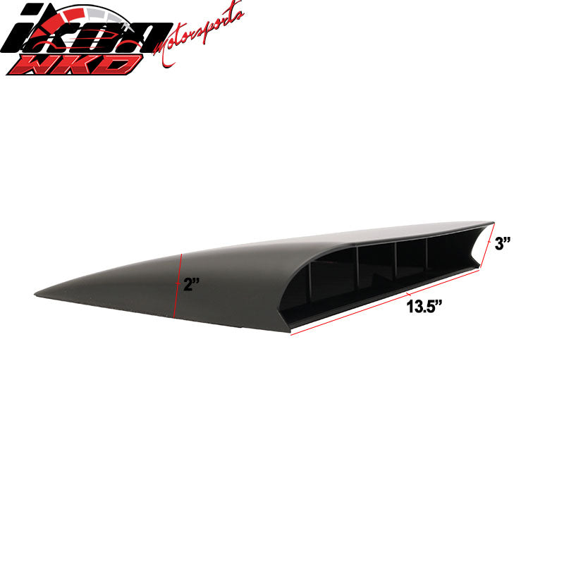 Universal Fitment ABS Air Flow Hood Vent Scoop Bonnet Cover V2 Style 14x18 Inch