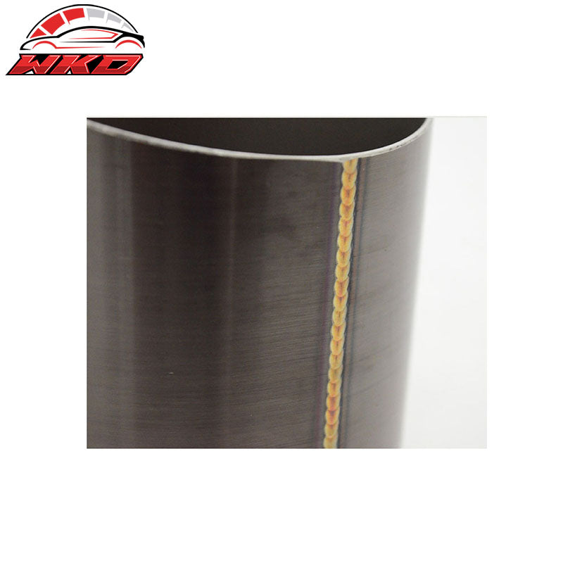 Add On Chrome Gunmetal Stainless Exhaust Slant Cut Muffler Tip 2.5in ID 3.5in OD