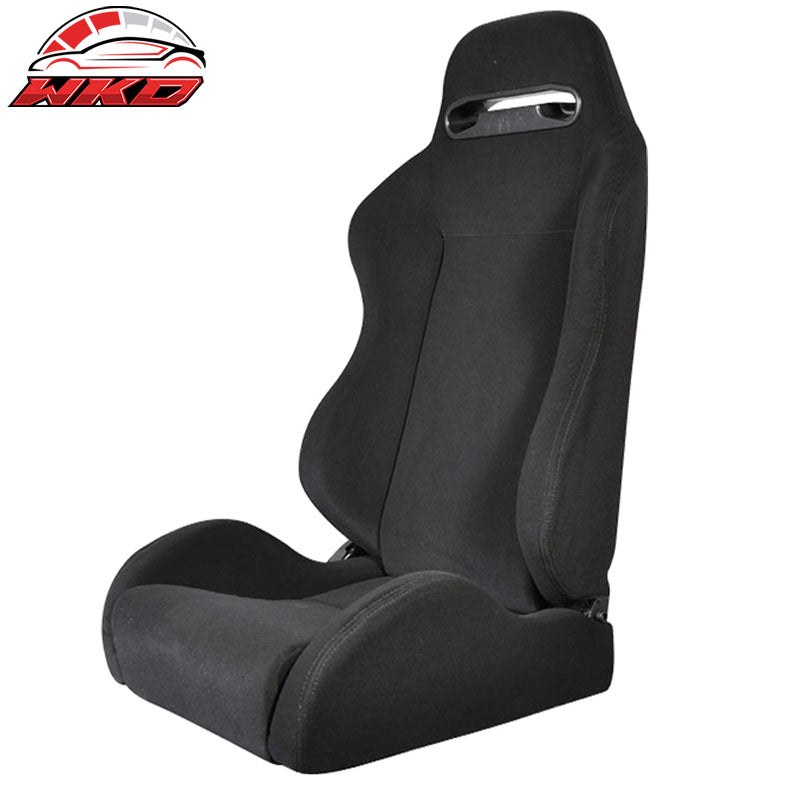 Universal Rco Style Cloth All Black Racing Seats(Pair)