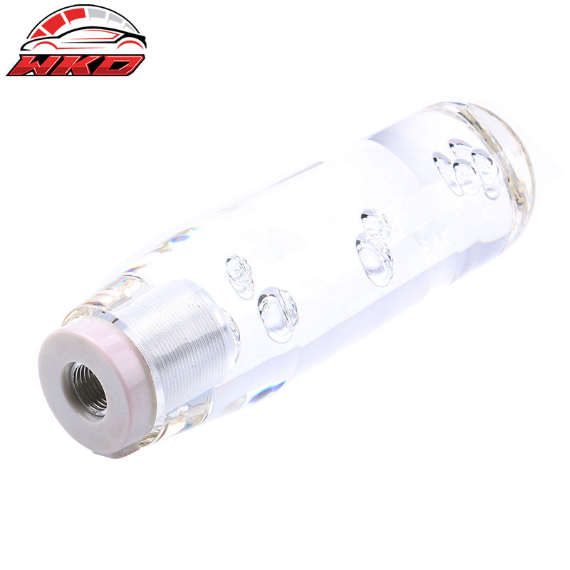 Wholesale LED RGB Shift Knob 15mm Transparent Bubble Manual Shifter W/ Thread Adapters