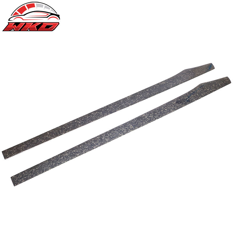 Universal 77.5" Side Skirts Flat Bottom Line Forged Carbon Fiber