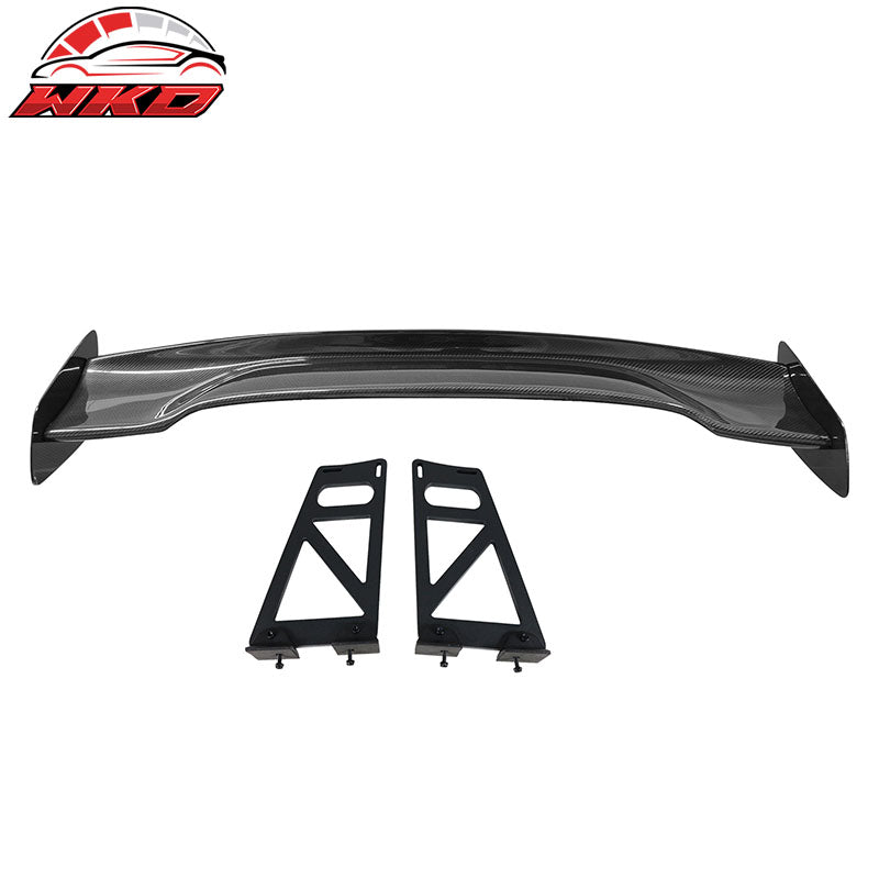 Wholesale Universal 57" JDM Racing GT RS Carbon Fiber Trunk Spoiler V2 Side Plates V6 Legs