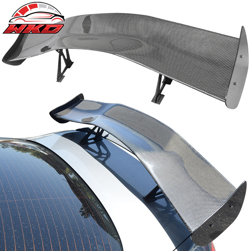 Universal 57" GT Style Racing Tail Rear Trunk Spoiler Wing 3D Carbon Fiber CF