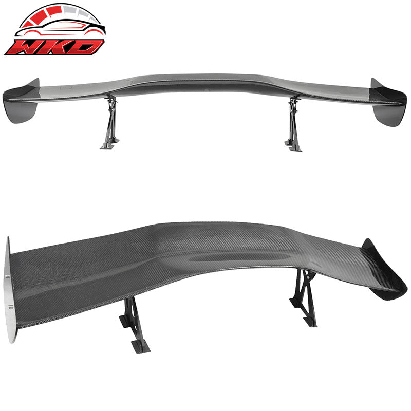Universal 57" GT Style Racing Tail Rear Trunk Spoiler Wing 3D Carbon Fiber CF